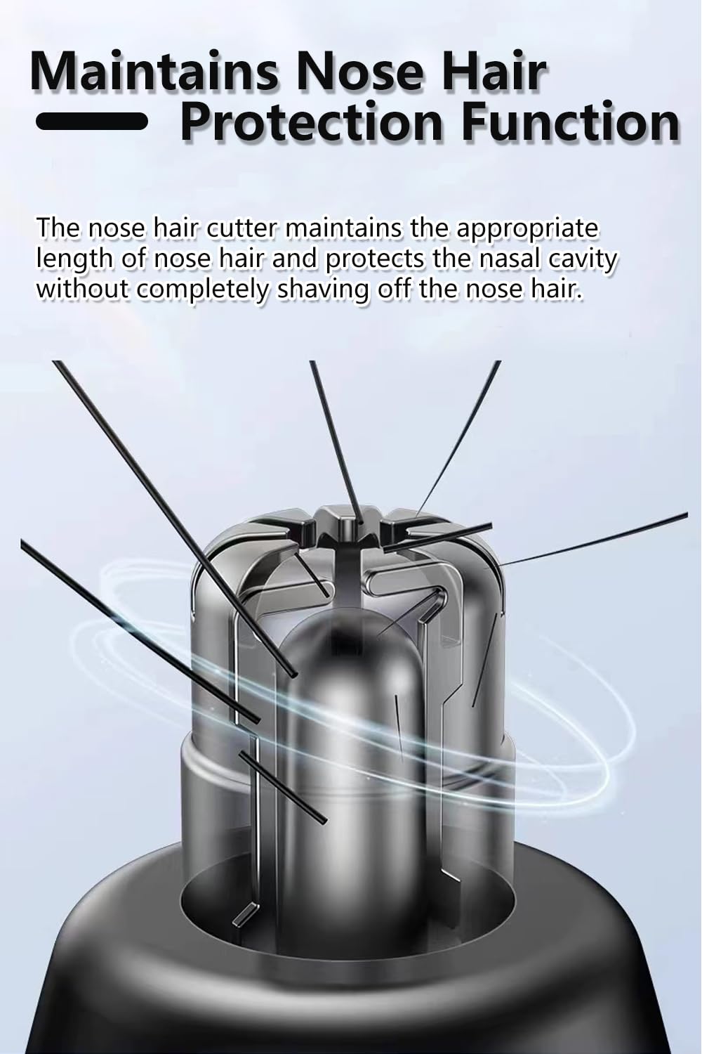 HILIYOT nose hair trimmer dual-edge blades deliver precise trims
