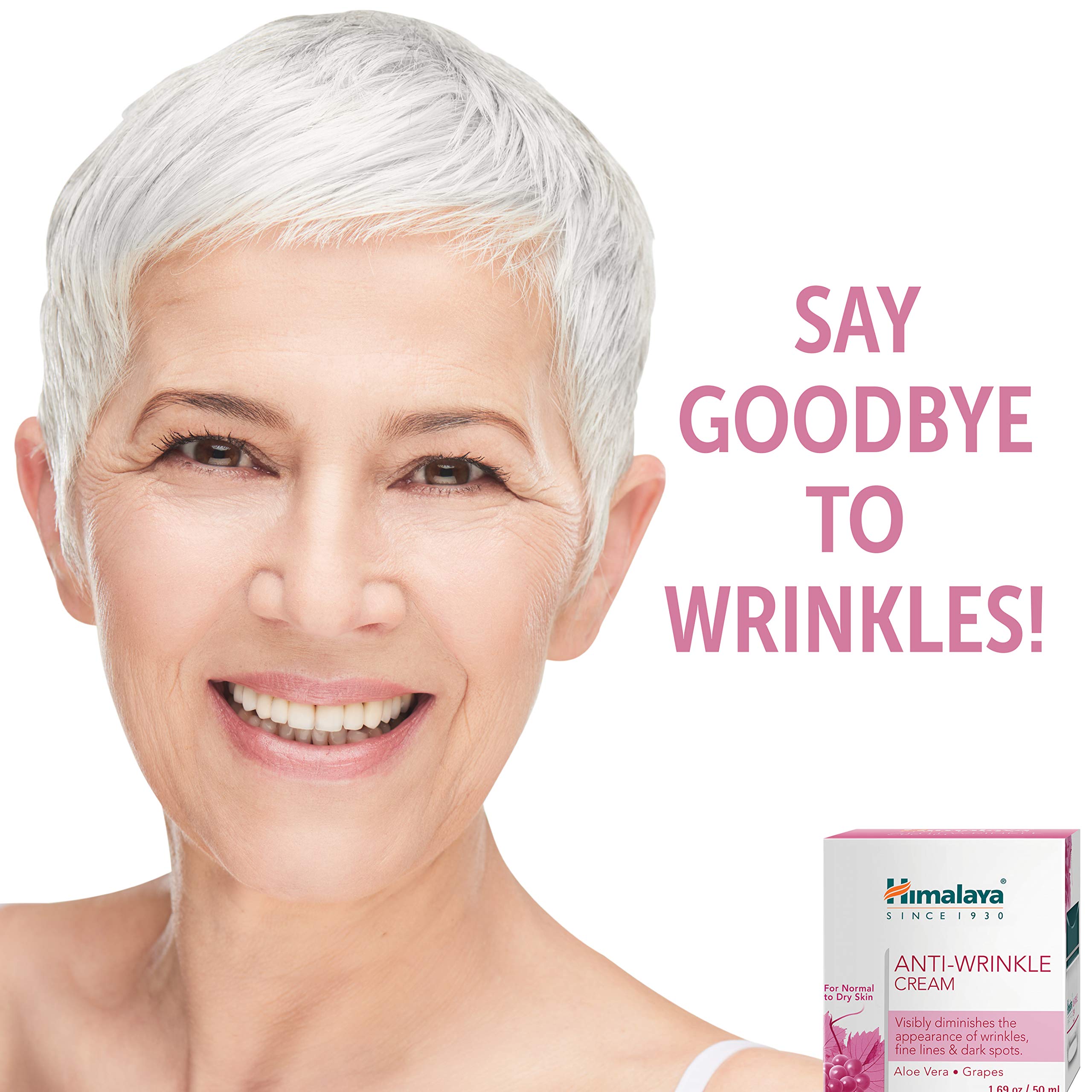 Himalaya Anti-Wrinkle Cream with Aloe Vera emphasizes soothing hydration for the skin.