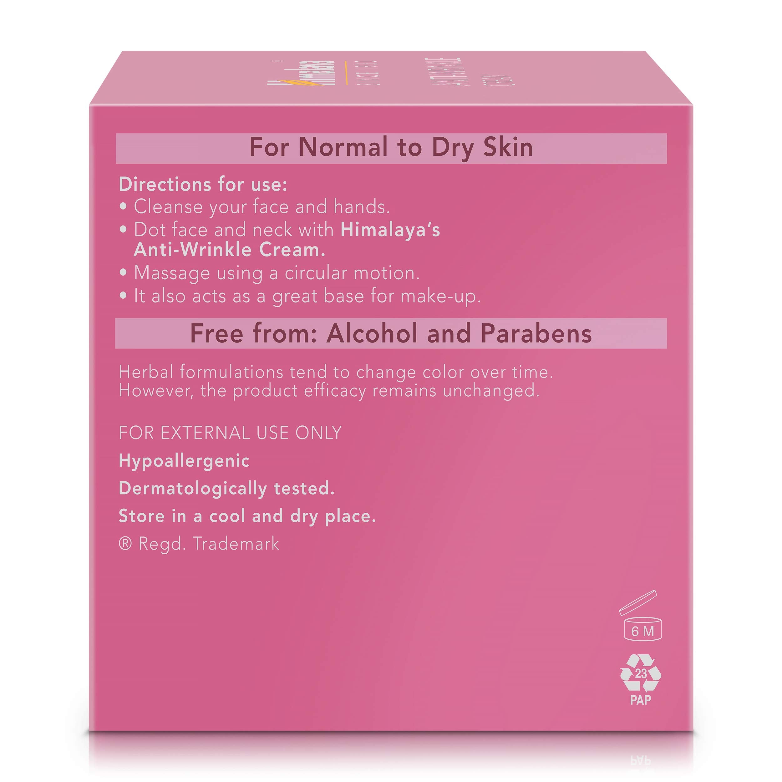 Himalaya Anti-Wrinkle Cream after-use glow and balanced tone.