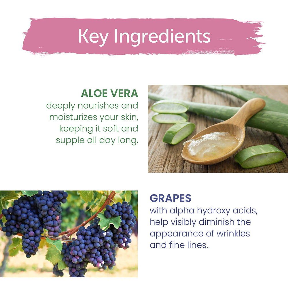 Himalaya Anti-Wrinkle Cream with Grapes emphasizes gentle nourishment for moisture.