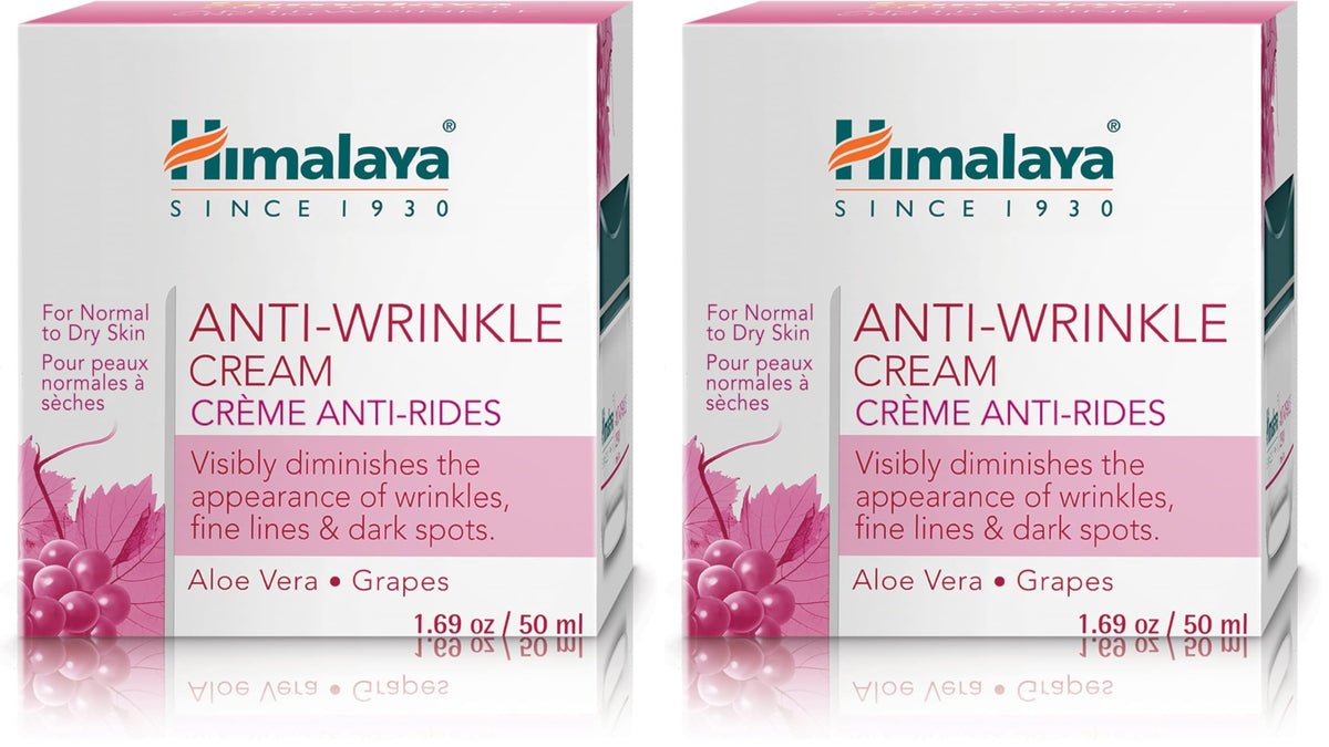 Himalaya Anti-Wrinkle Cream pack of two offers convenient daily hydration.