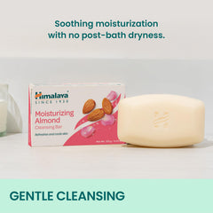Himalaya Moisturizing Almond Cleansing Bar foaming lather for cleansing