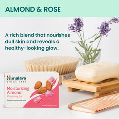 Himalaya cleansing bar soap bars arranged for normal to dry skin