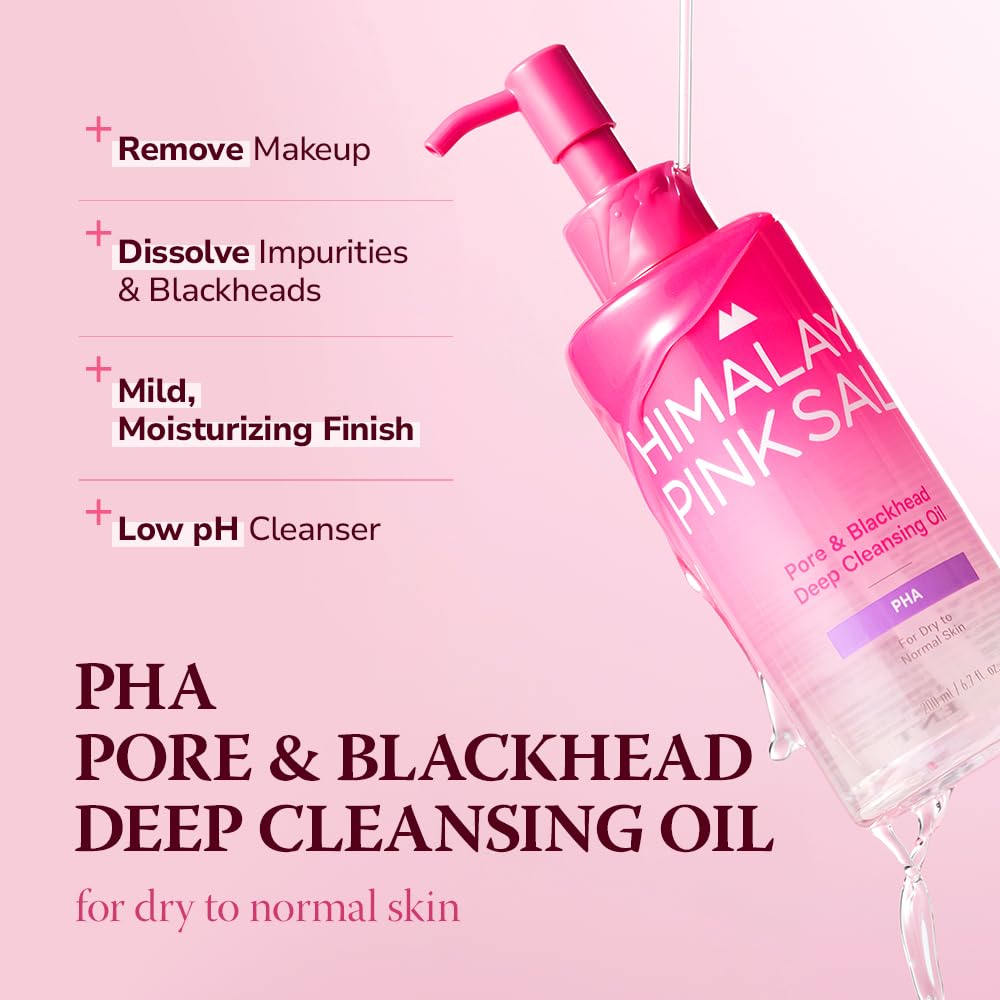 HIMALAYA PINKSALT removes blackheads gently with PHA exfoliation.