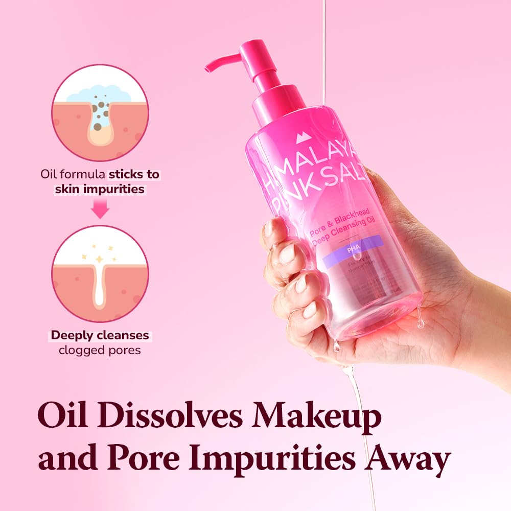HIMALAYA PINKSALT hydrating oil cleanser nourishes soft, radiant skin.