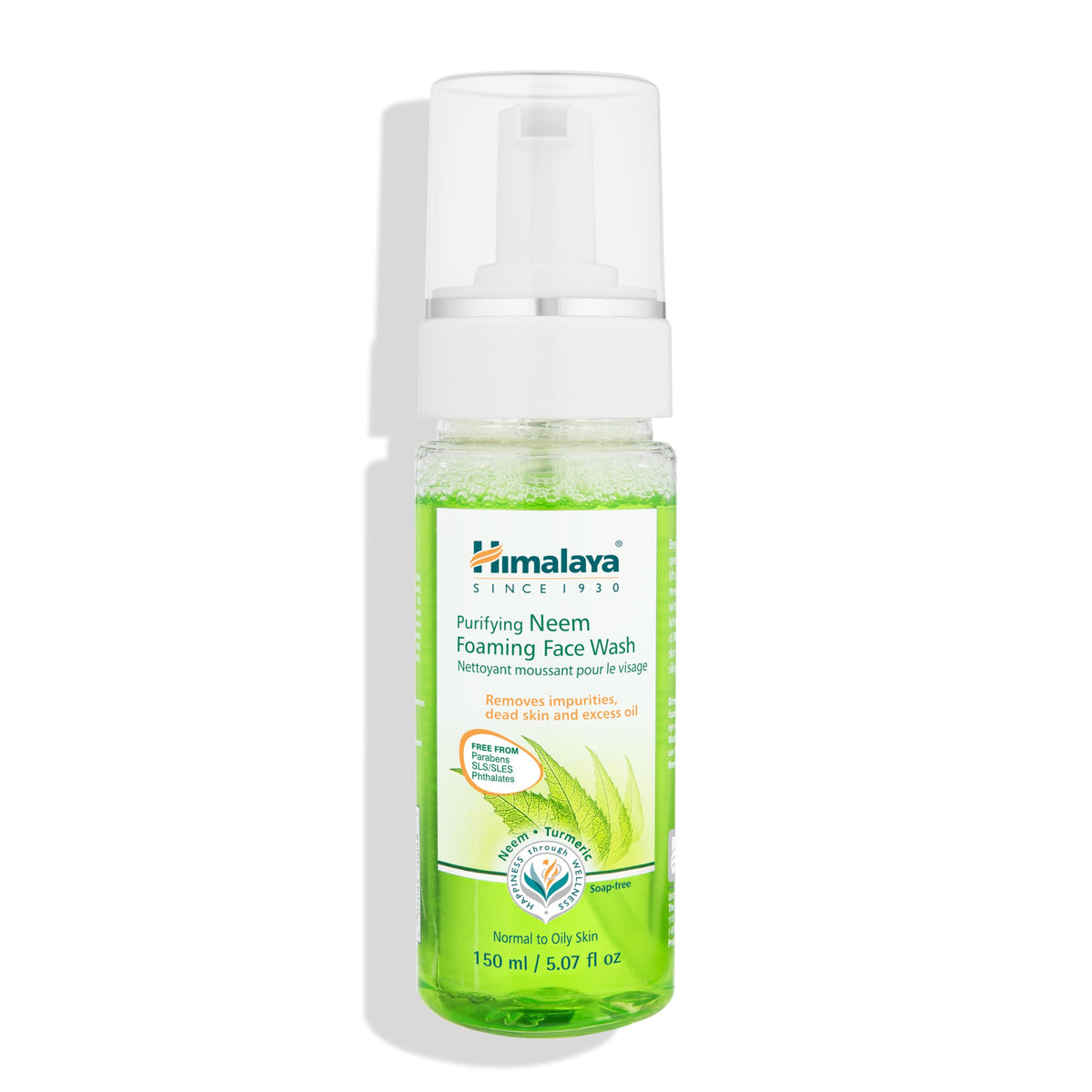Himalaya Purifying Neem Foaming Face Wash bottle for daily cleansing.