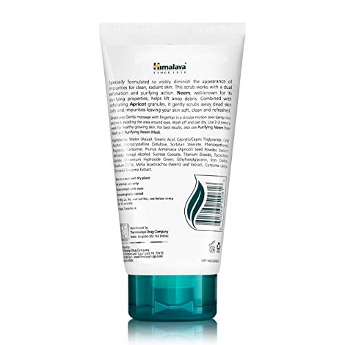 Closeup of neem scrub texture highlighting gentle exfoliation.
