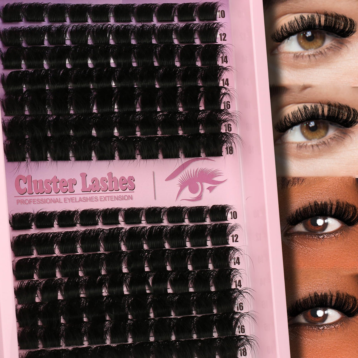 Himirell D curl lash clusters 140pcs offer natural volume and comfort.