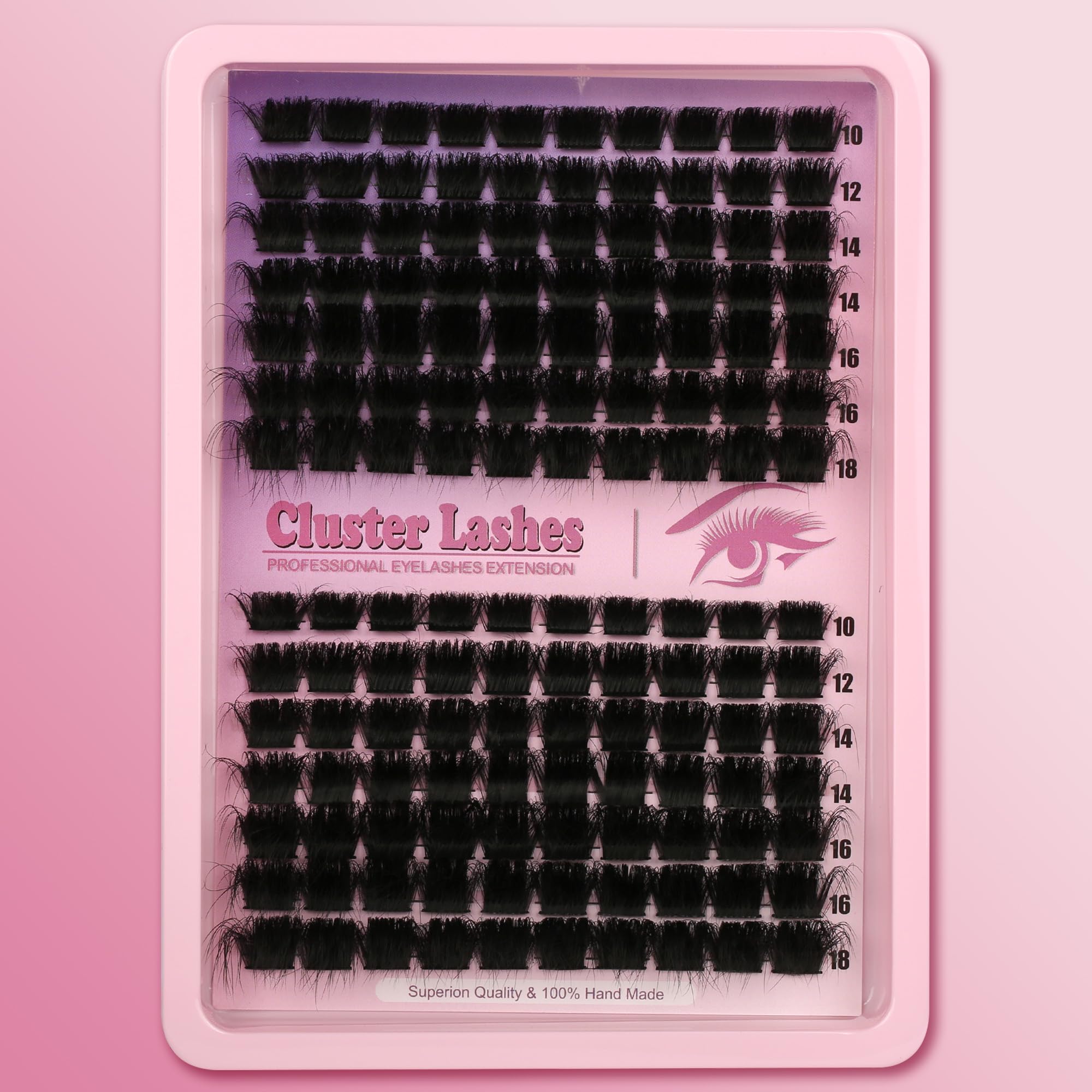 Himirell dramatic D curl lash look in a close-up view.