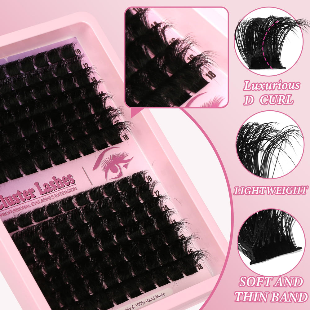 Himirell hypoallergenic lash clusters reduce irritation for sensitive eyes.