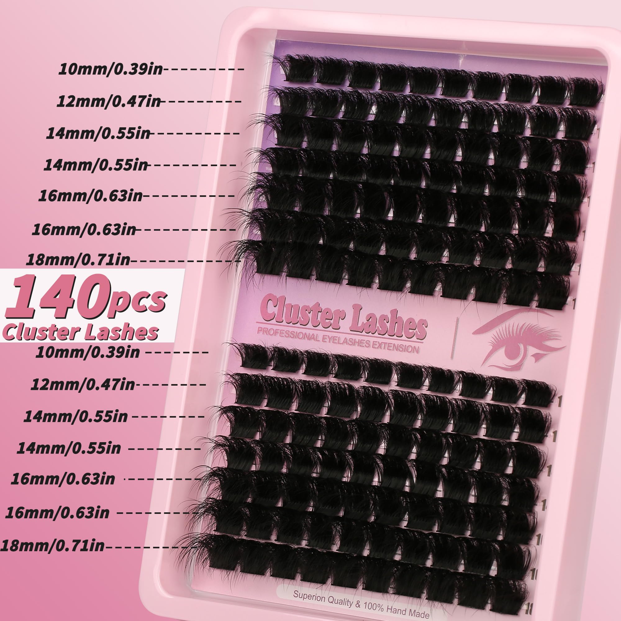 Himirell soft fluffy lash clusters feel lightweight and comfortable.