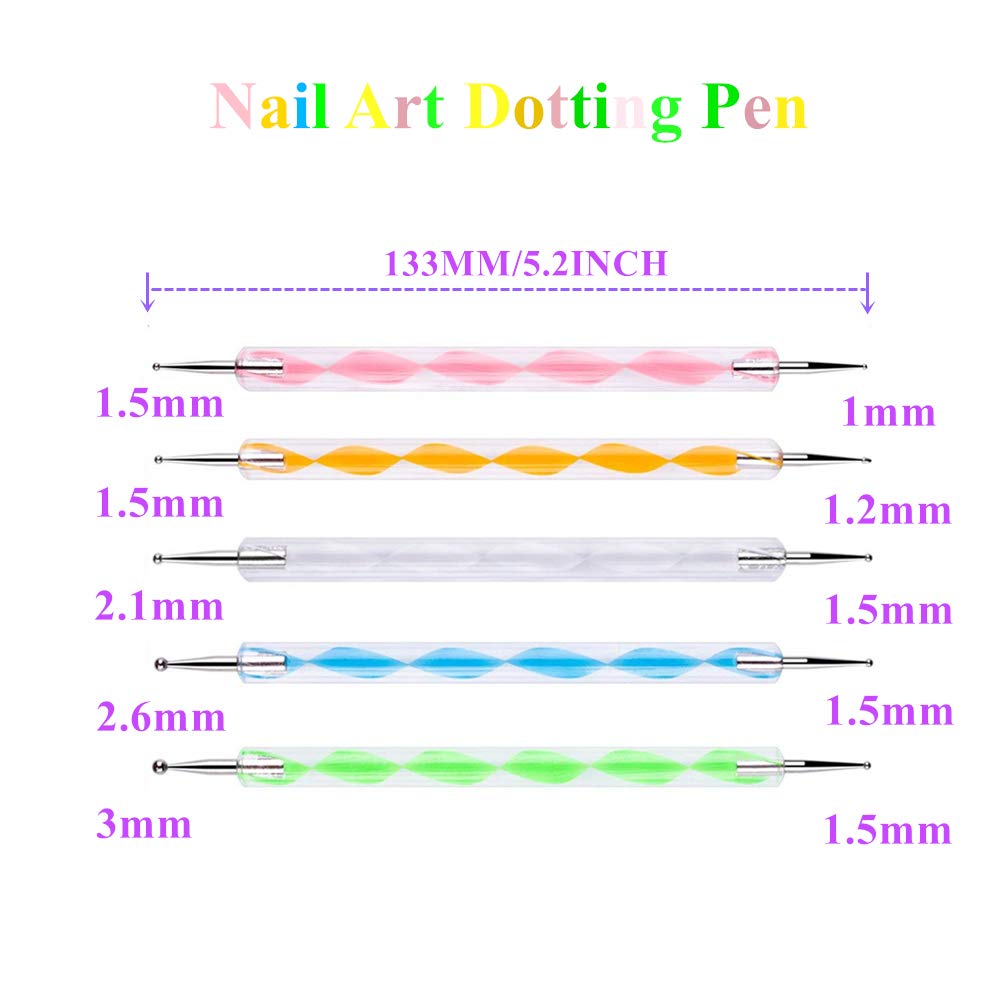 HiMo dotting tools dual-ended design enables varied dot sizes for patterns.