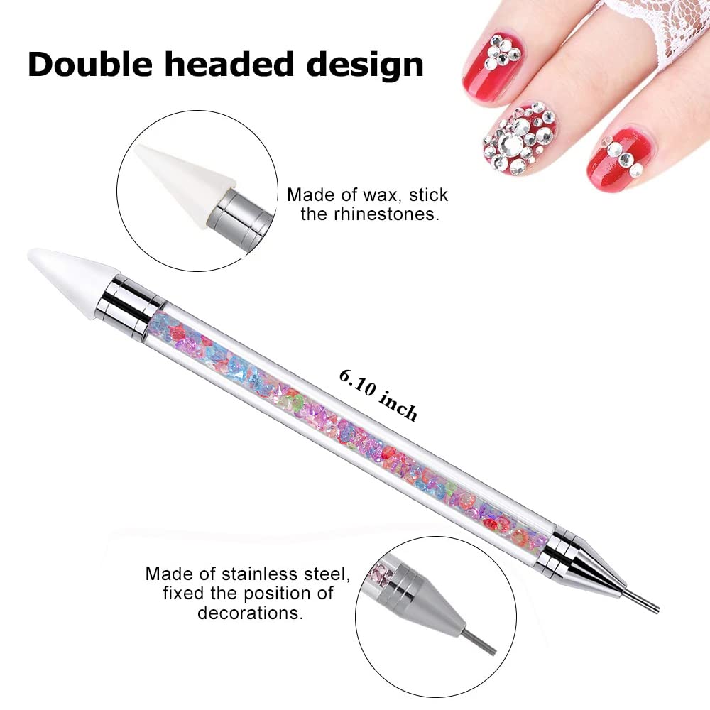 HiMo dual-ended dotting tool with wax heads for rhinestones.