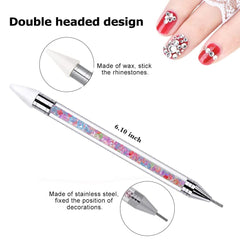 HiMo dual-ended dotting tool with wax heads for rhinestones.