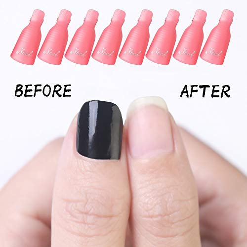 HiMo plastic acrylic nail-art clip remover pink, reusable and space-saving