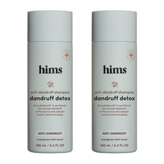 hims & hers Dandruff Detox Shampoo bottle front view for everyday scalp care.