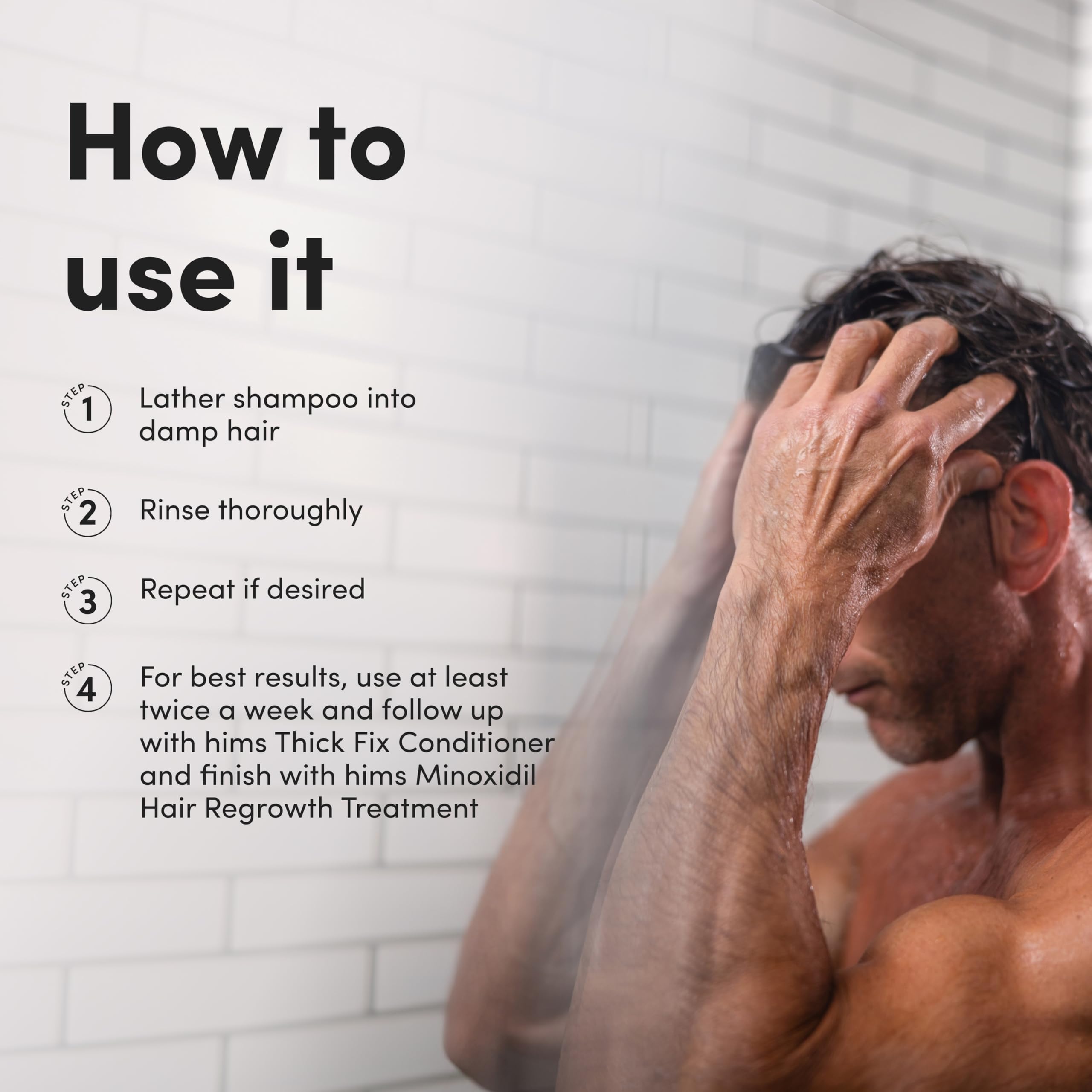 Creamy foam forms during scalp massage for thorough cleansing.