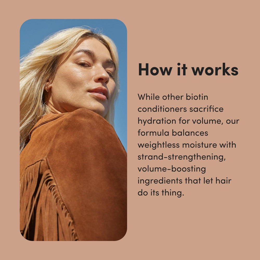 Biovolume 128 graphic highlights lightweight body for fine hair.
