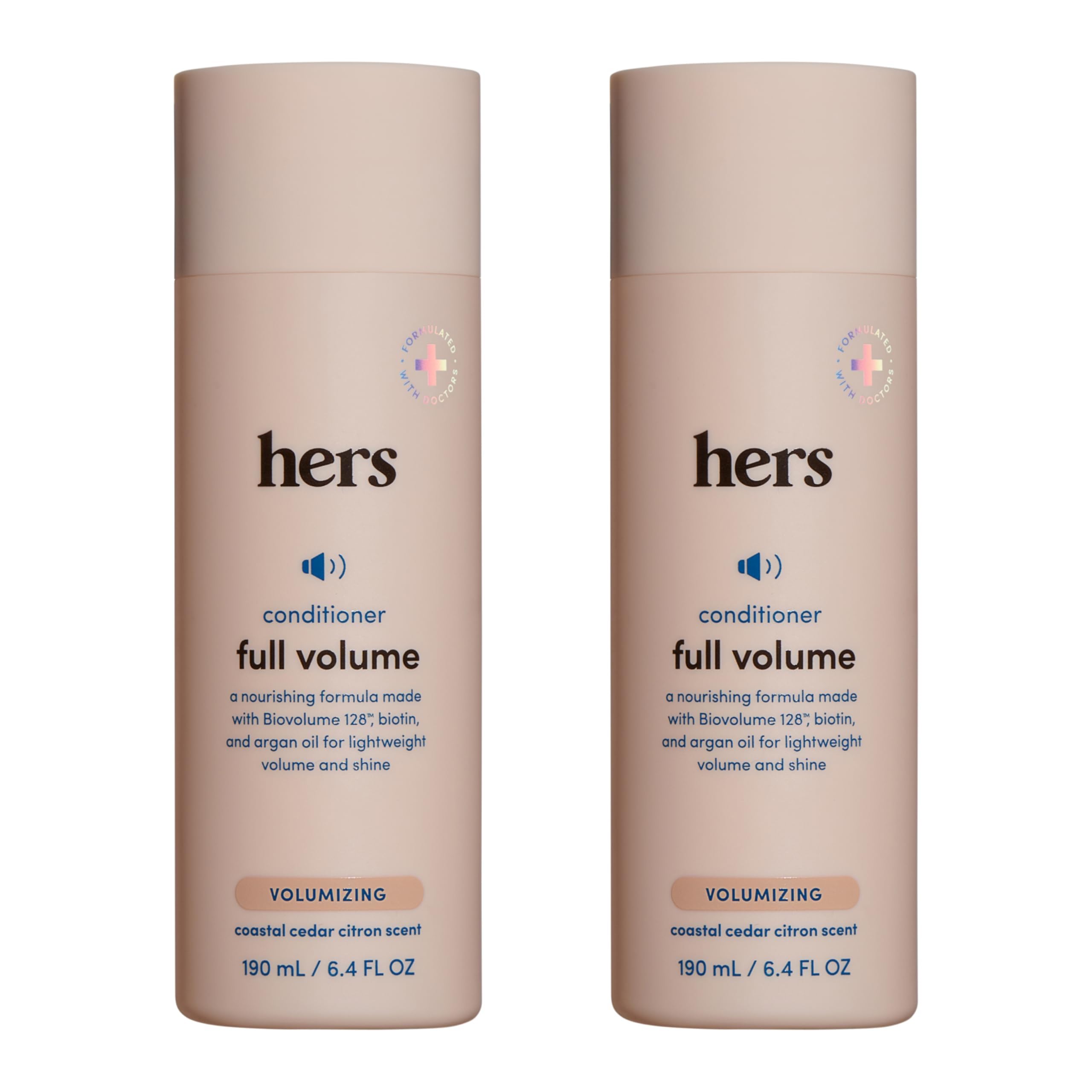 Hims & Hers Full Volume Conditioner bottle front for buoyant hair.