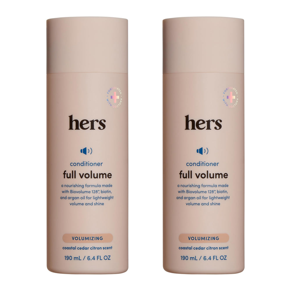 Hims & Hers Full Volume Conditioner bottle front for buoyant hair.