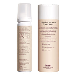 Hims & Hers Thick Fix shampoo foamy lather showing rich texture for fuller-looking hair.