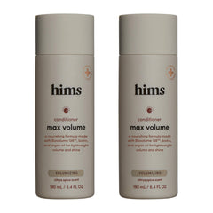 Hims Max Volume conditioner bottle front displays citrus spice formula for light volume on fine hair.