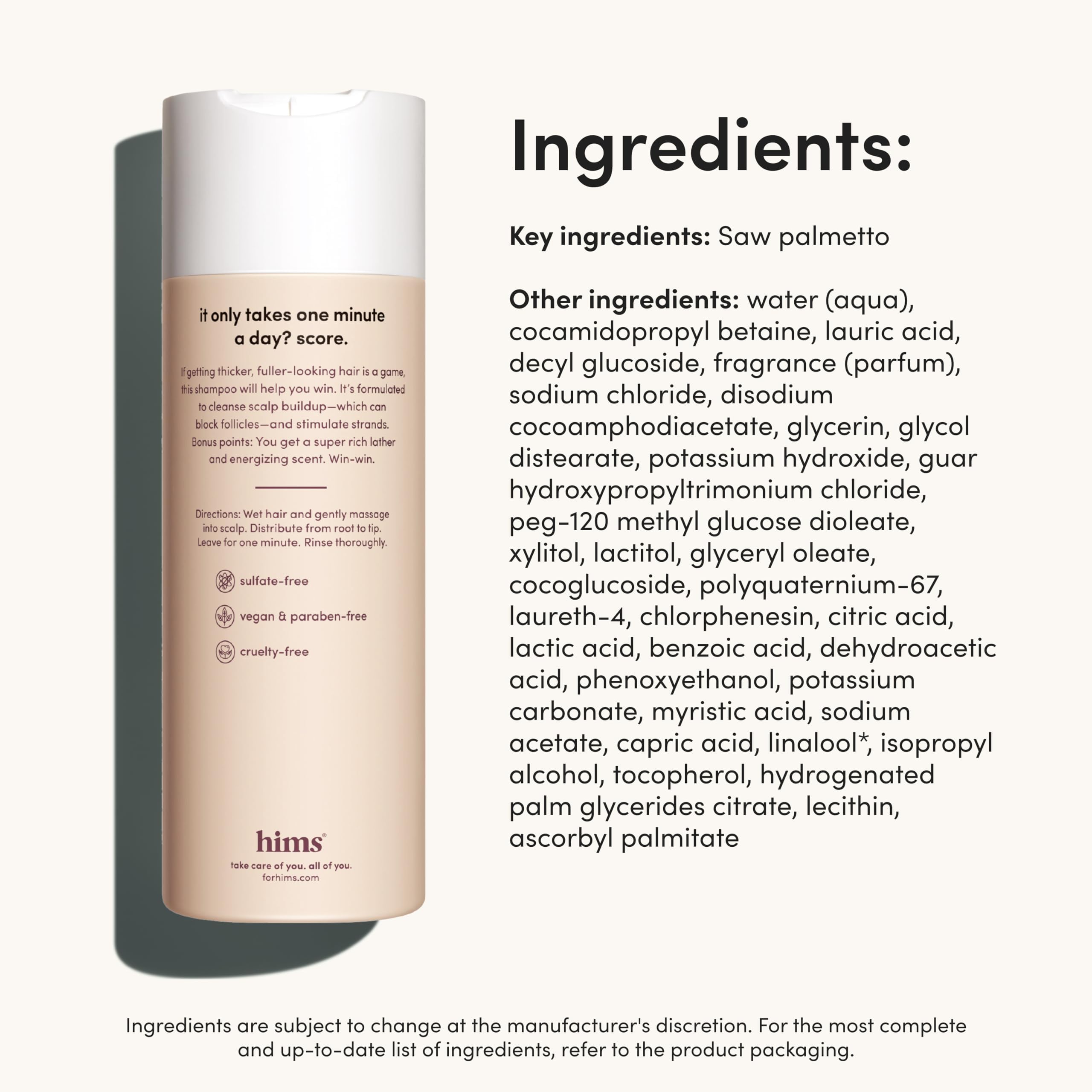 Hims Thick Fix Shampoo two-pack packaging highlighting value and convenience.