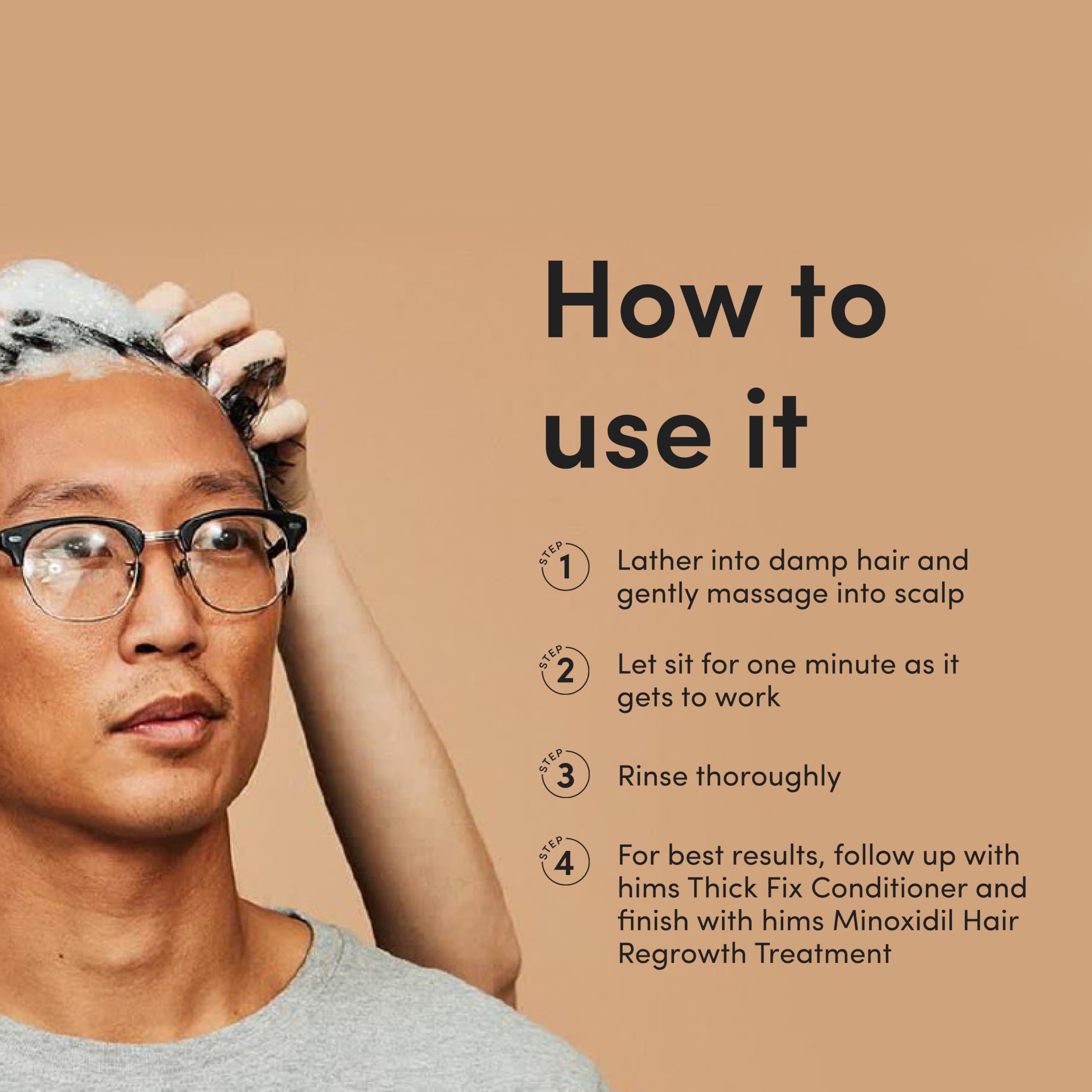 Hims Thick Fix Shampoo cruelty-free symbol indicating ethical beauty choice.