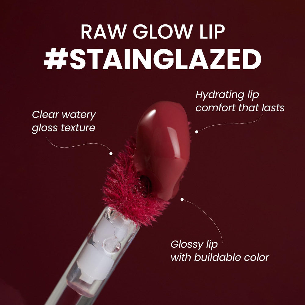 HINCE Raw Glow Lip Tint RAW ROSE packaging tube is portable and sleek