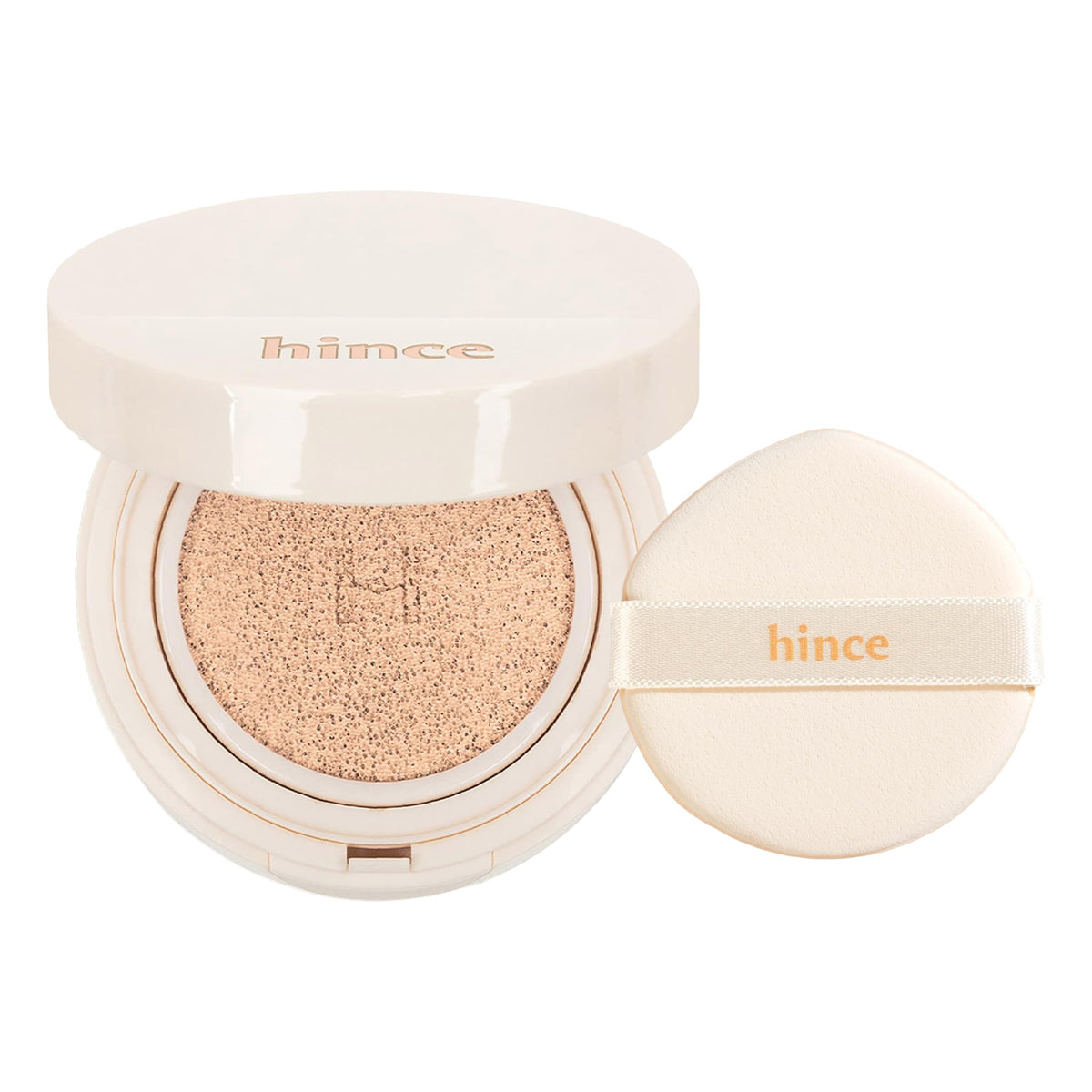 HINCE Second Skin Glow Cushion packaging shown, compact for on-the-go touch-ups