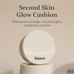 HINCE Second Skin Glow Cushion swatches display seamless shade blending