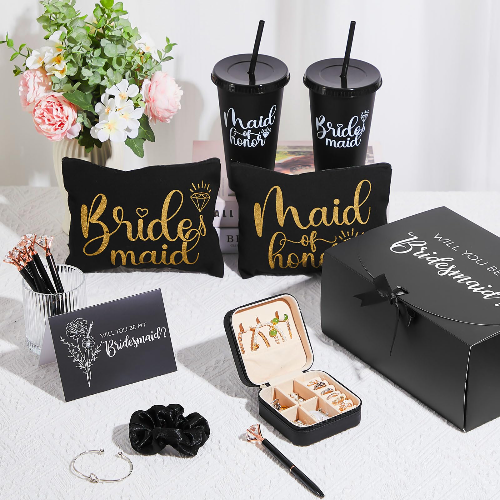 Hinly jewelry storage box keeps small gifts organized and ready.