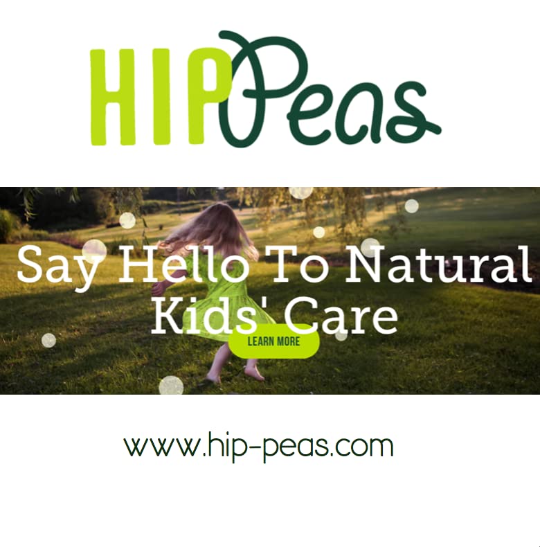 Hip Peas Shampoo on bathroom shelf, family bath time use.