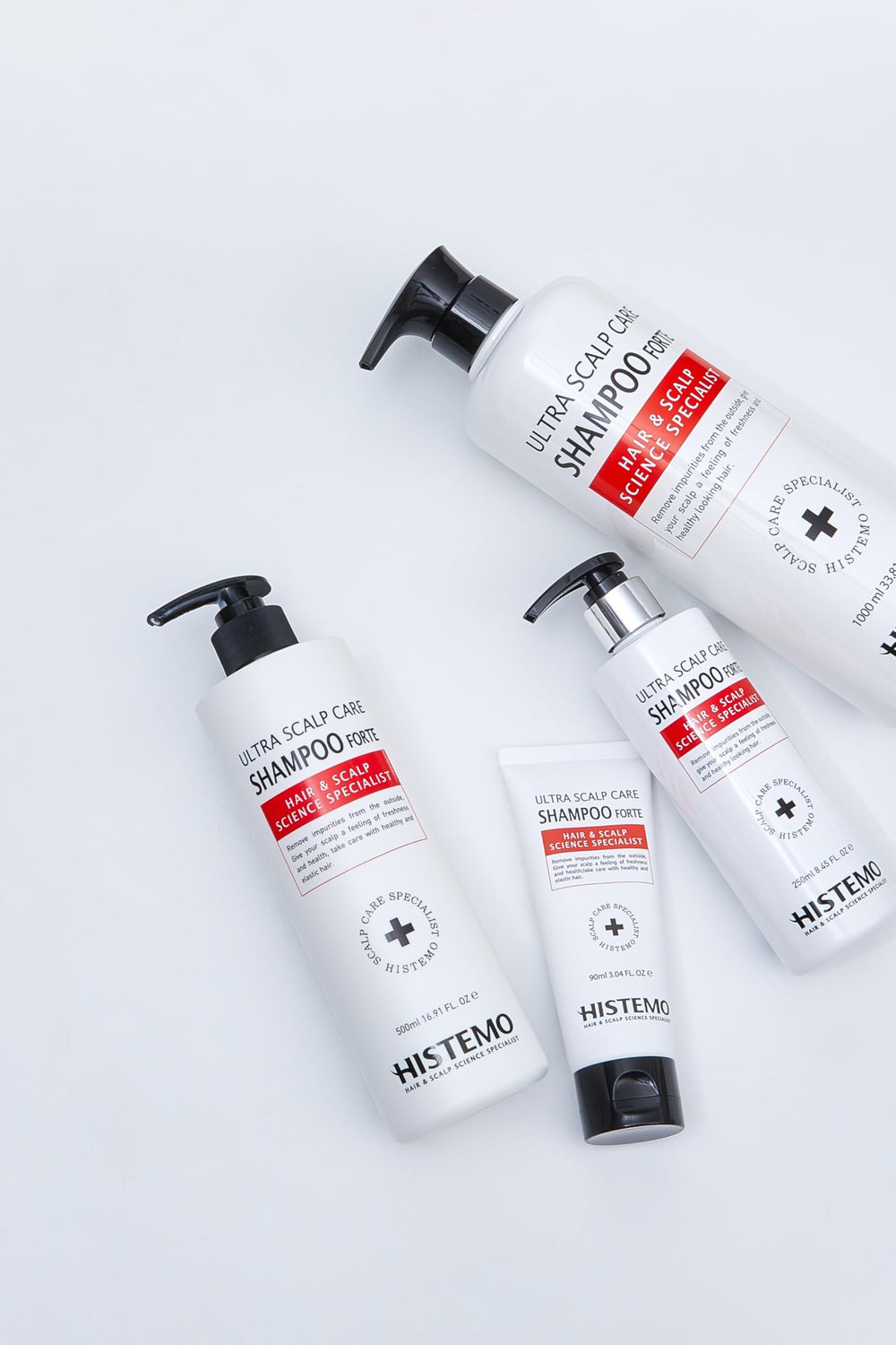 Histemo shampoo application on hair demonstrates gentle scalp massage for nourishment.