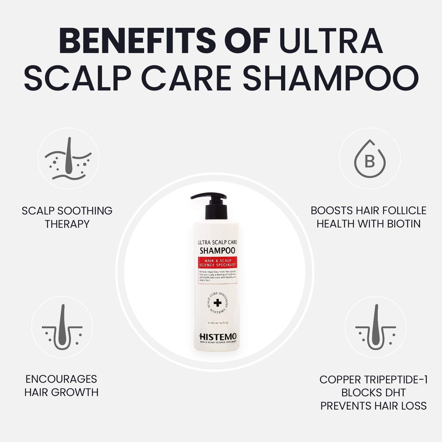 Histemo Ultra Scalp Care Shampoo suitable for daily use on oily or color-treated hair.