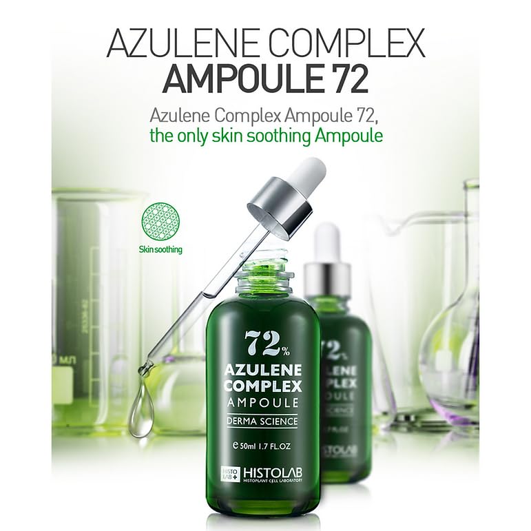 HISTOLAB Azulene Complex serum being applied on skin shows quick absorption