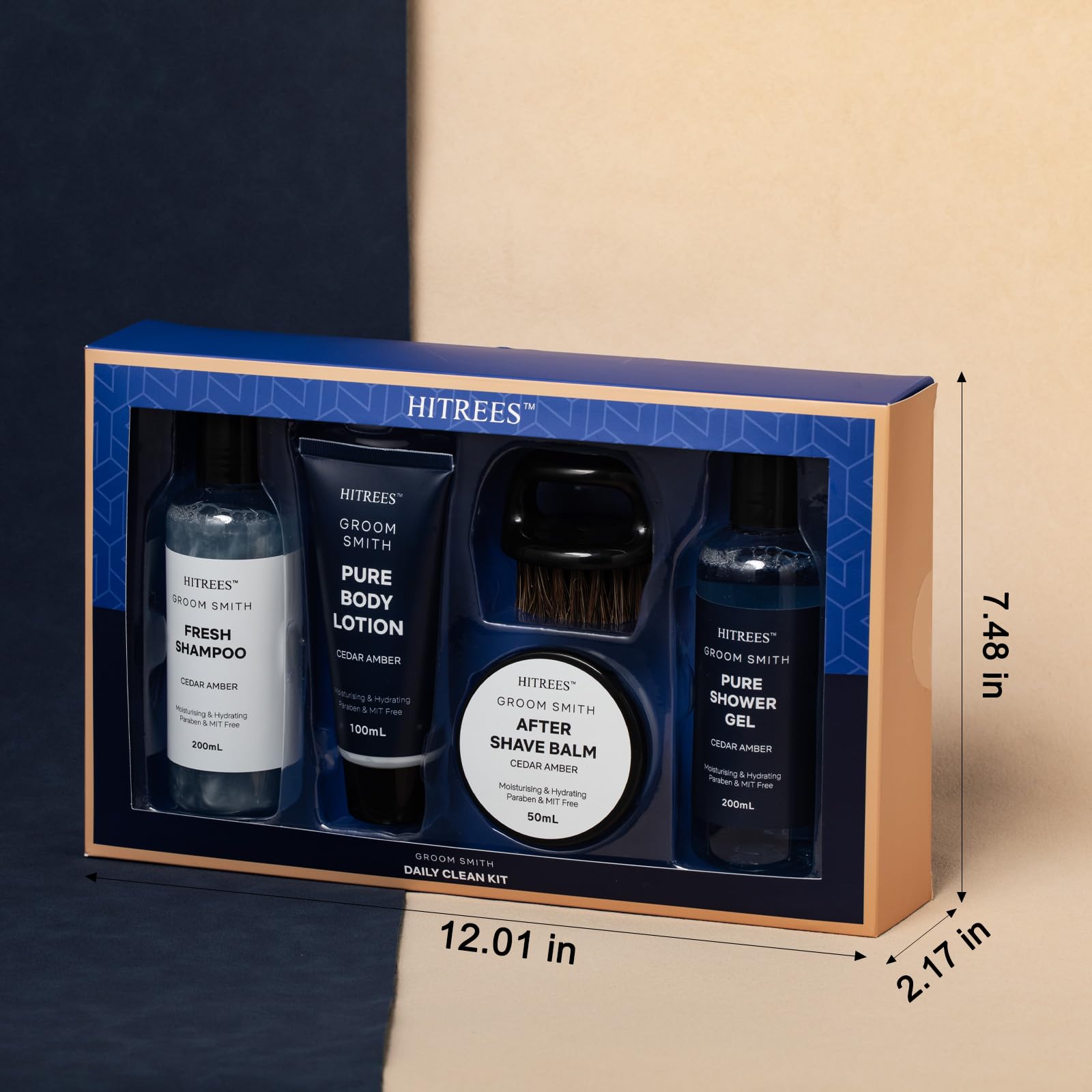 Hitrees Nicely Presented Case showcasing a premium self-care set.