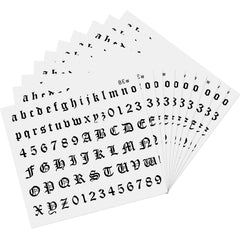 HJZHII Gothic tattoo sheet package shows ten sheets for easy customization