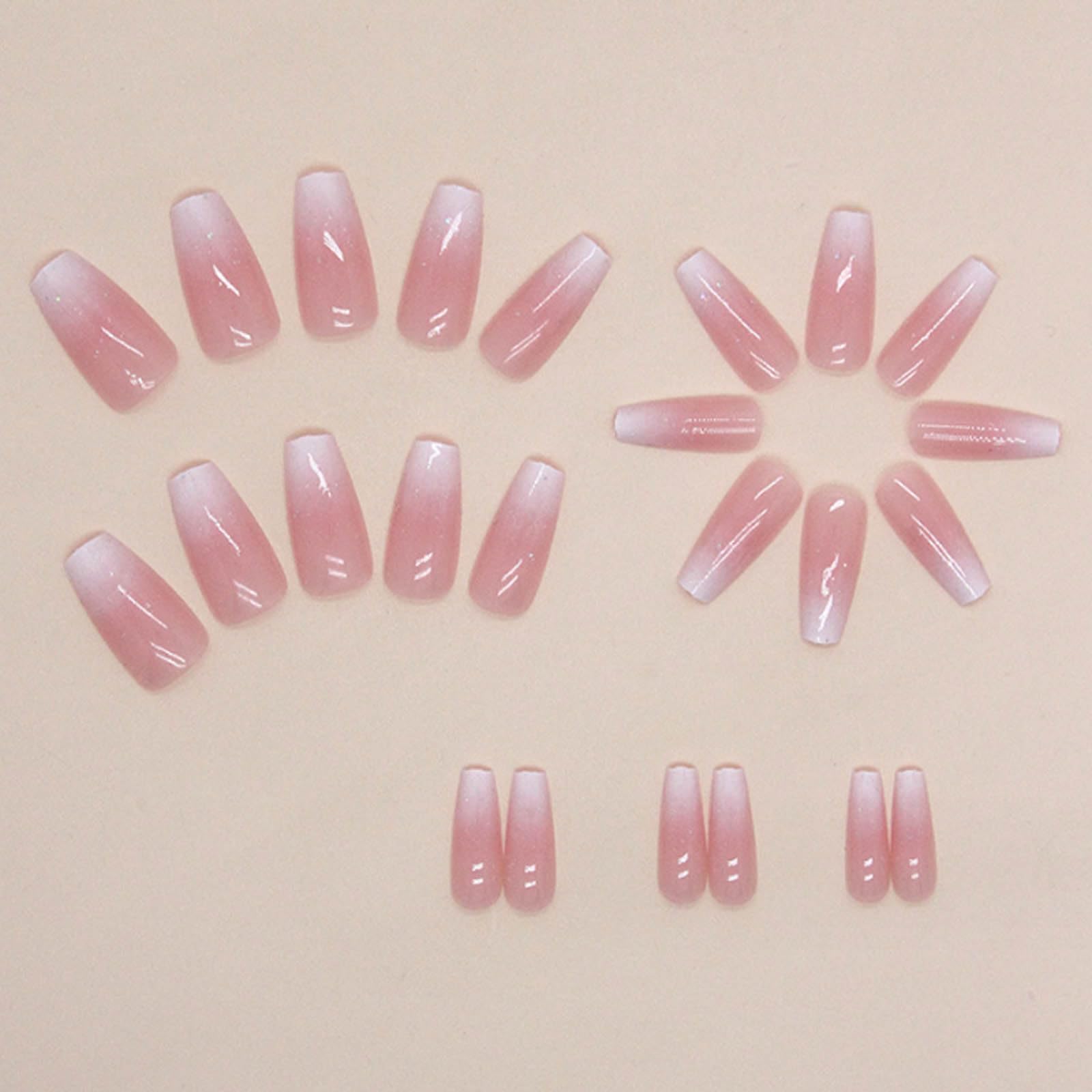 Hkanlre Bling coffin nails full set 24-pieces ideal for quick at-home wedding-ready nails