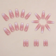 Hkanlre Bling coffin nails full set 24-pieces ideal for quick at-home wedding-ready nails