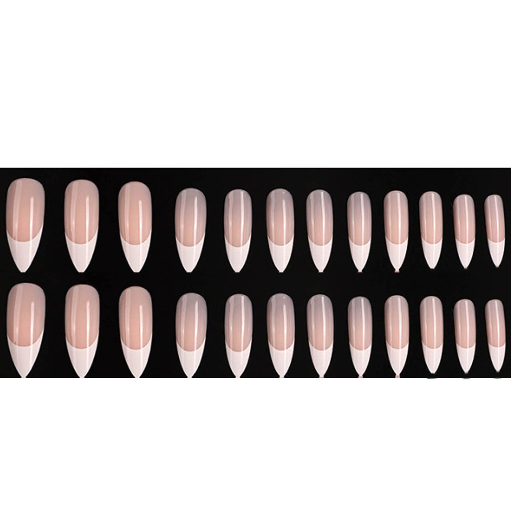 Hkanlre nude press-on nails 24pcs set for quick, salon-like nails.