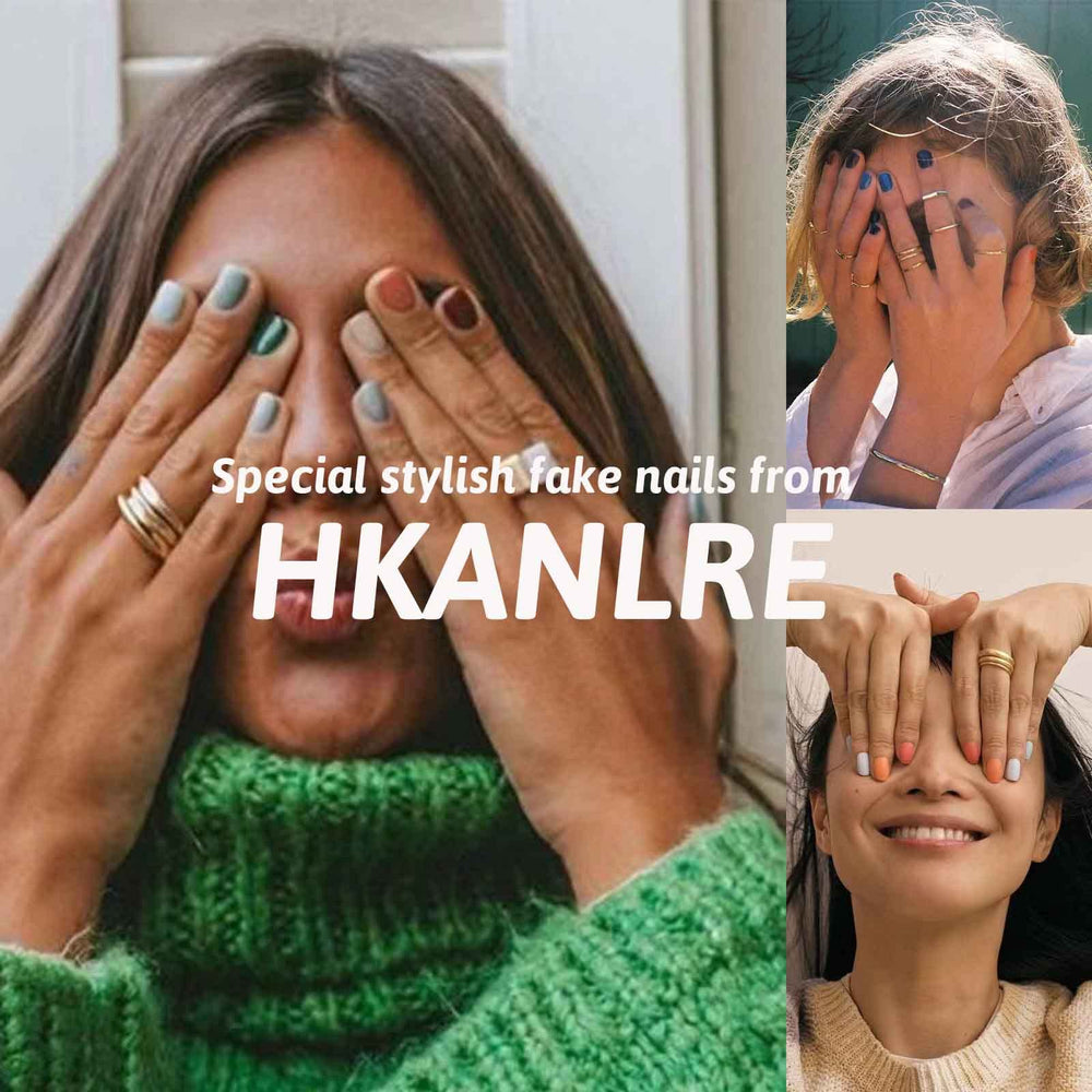 Hkanlre pink gradient press-ons enhance nails with easy, mess-free wear.