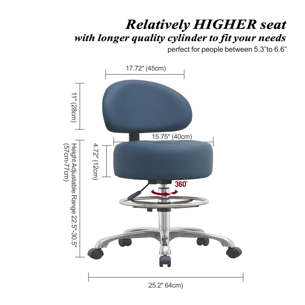 HNKastela rolling stool in a professional workspace