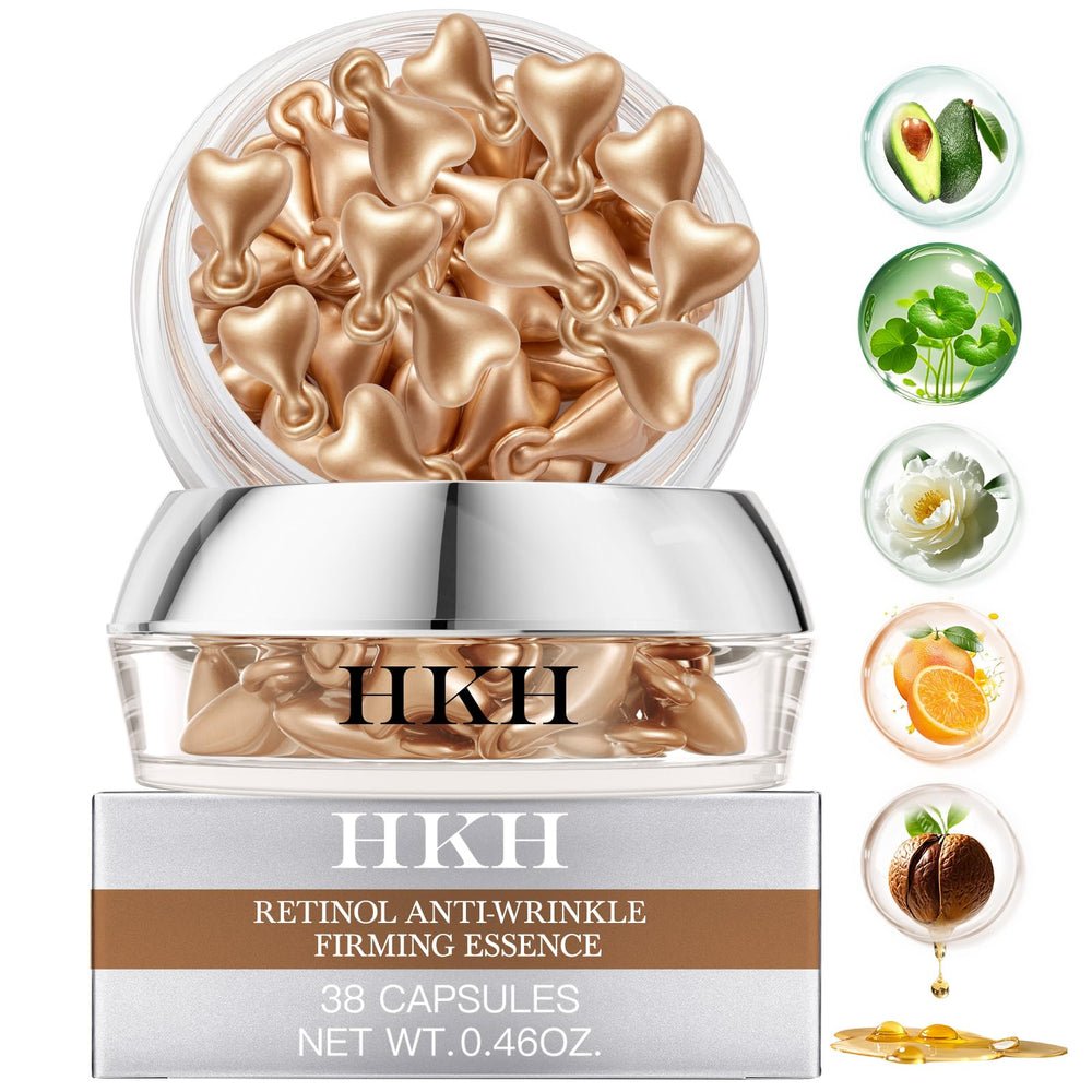HKH Retinol Serum Capsules face bottle, ideal for gentle daily anti-aging care.