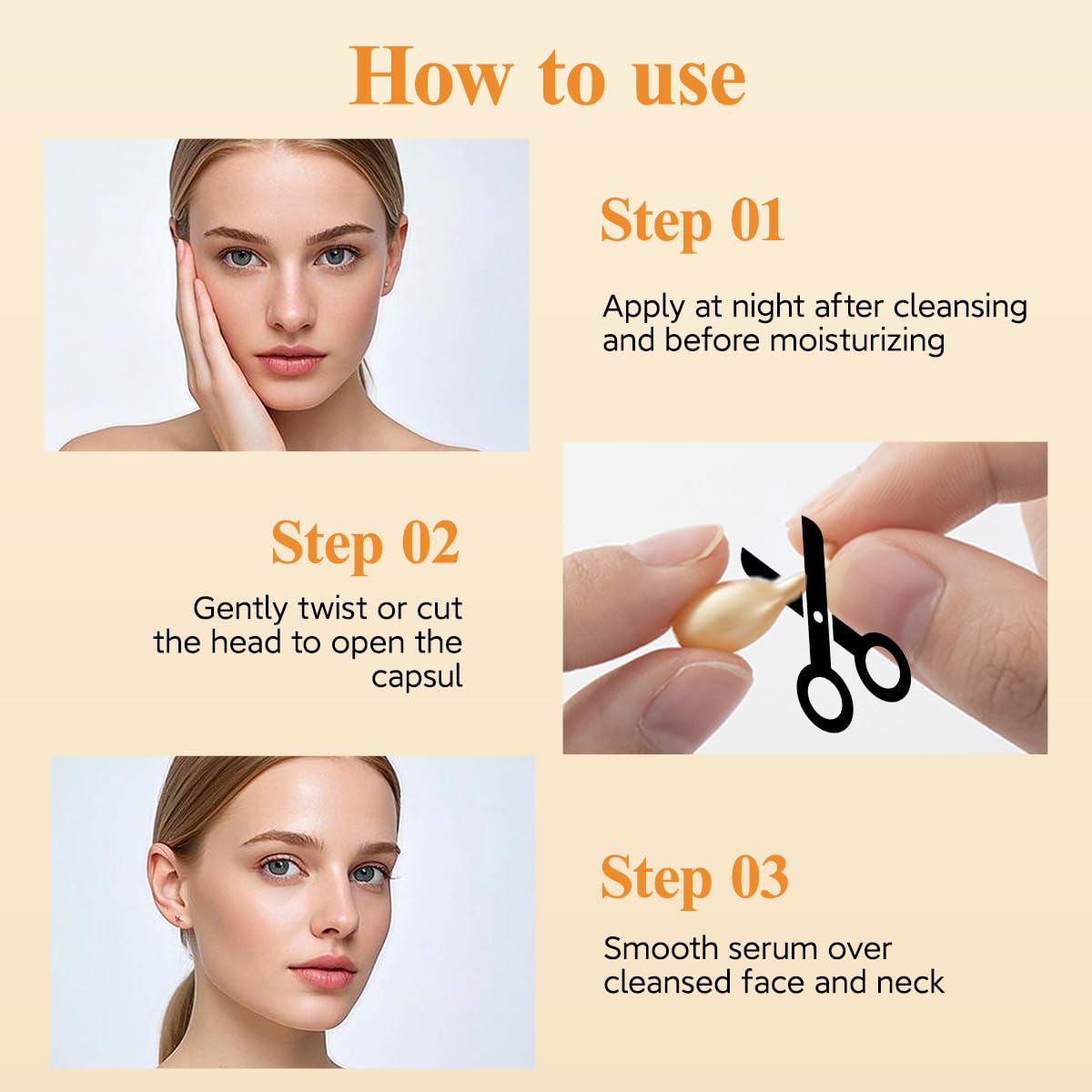 HKH Vitamin C Serum Capsules Set anti-aging potential supports smoother, more radiant skin over time