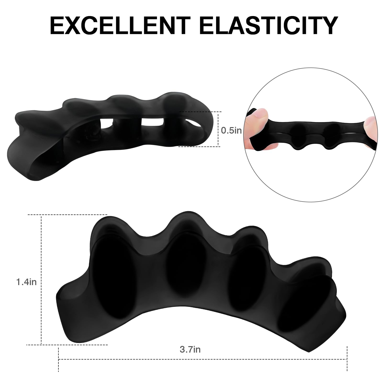 HLOES toe spacers worn in shoes illustrate potential toe alignment support.