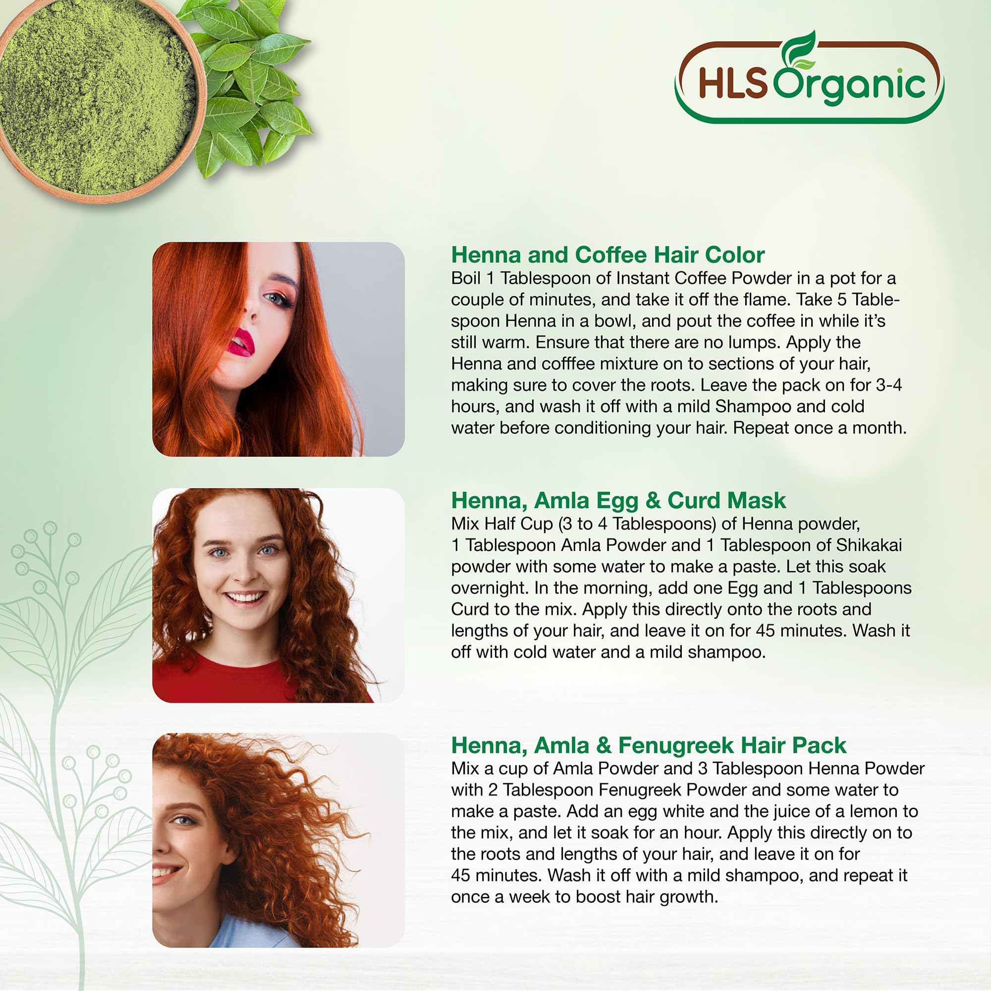 Application brush beside HLS ORGANIC henna for smooth, even coverage