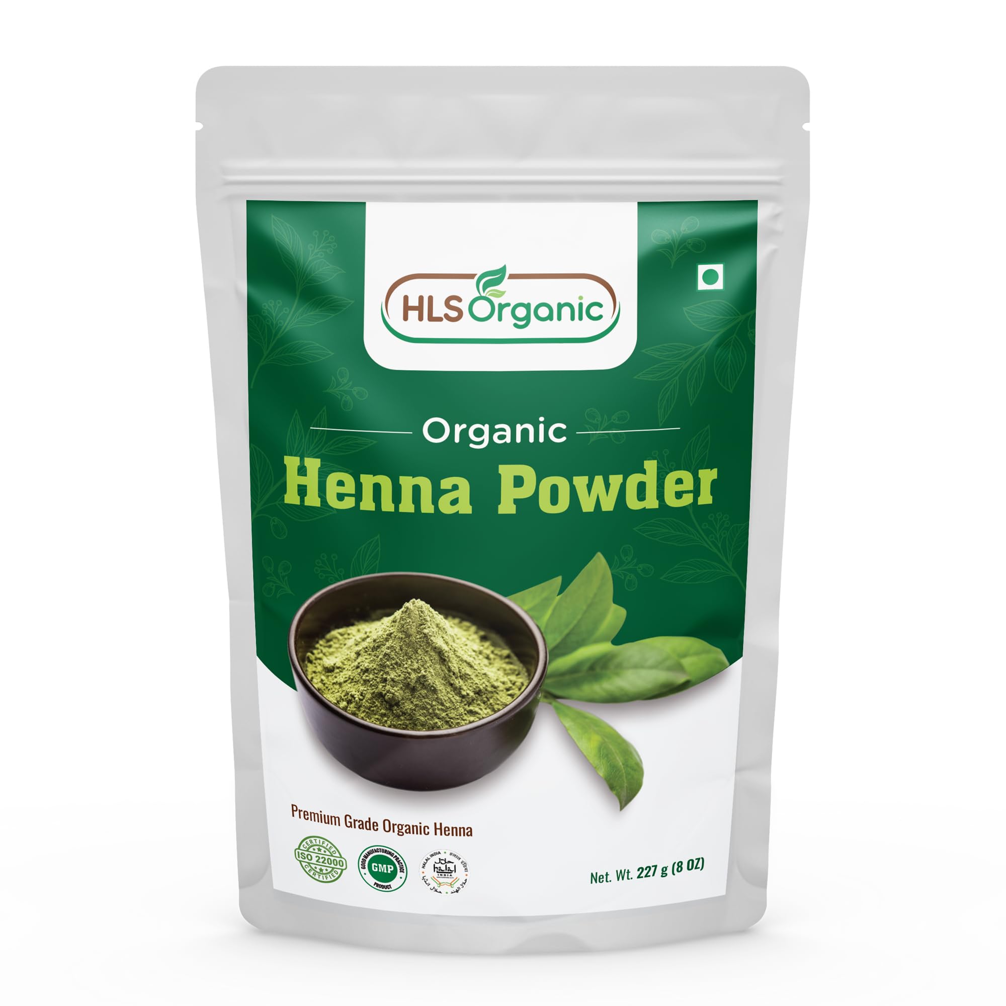 Ingredients close-up showing absence of artificial additives in HLS ORGANIC henna