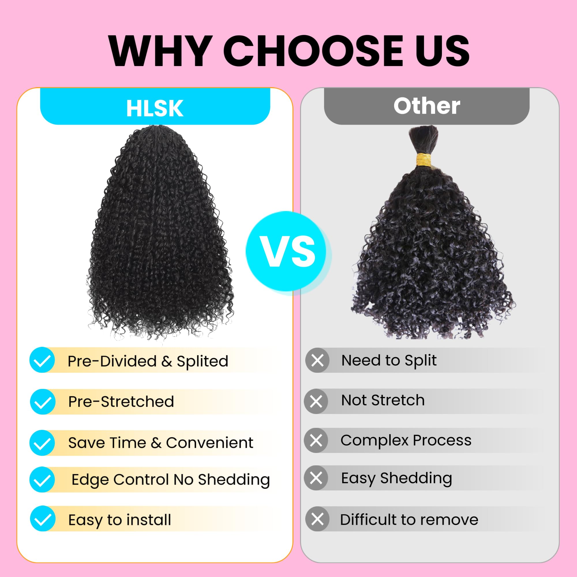 HLSK natural black 16inch bundle ready for daily or special occasions.
