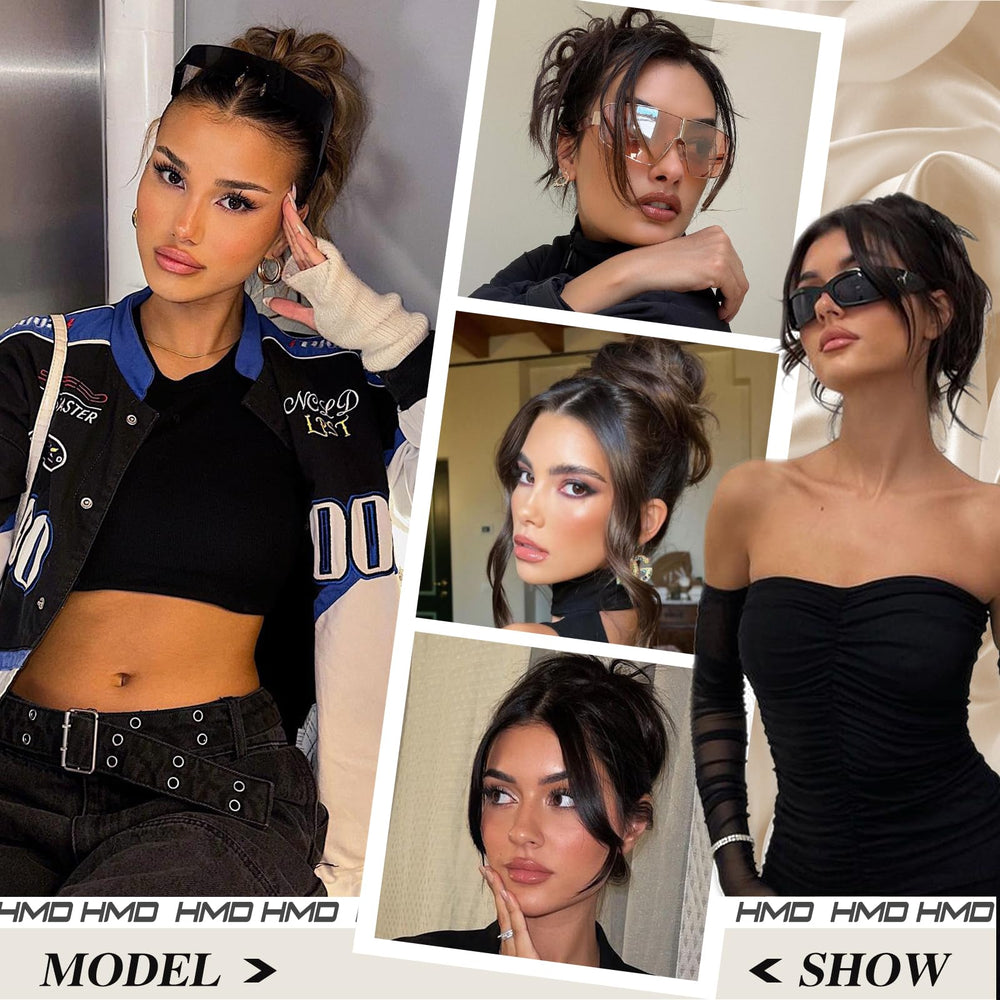 HMD elastic clip updo attachment secures your look with comfort